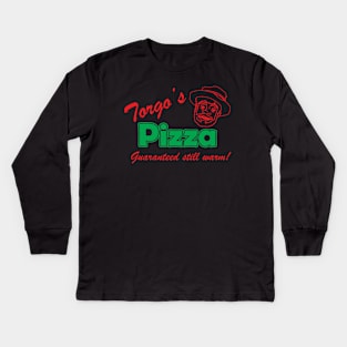 Pizza Man Kids Long Sleeve T-Shirt